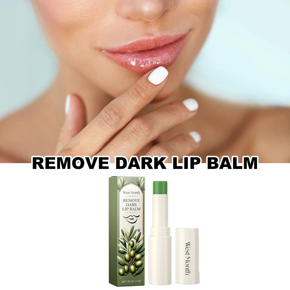 WEST MONTH Brightening Lip Balm – Exfoliating & Moisturizing Lip Balm Treatment SWANS