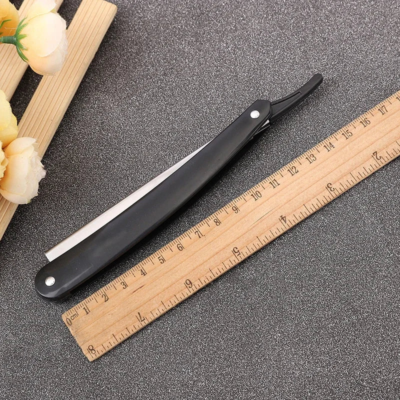 SWANS Men's Straight Razor – Stainless Steel Manual Shaver Straight Razor SWANS black without blade