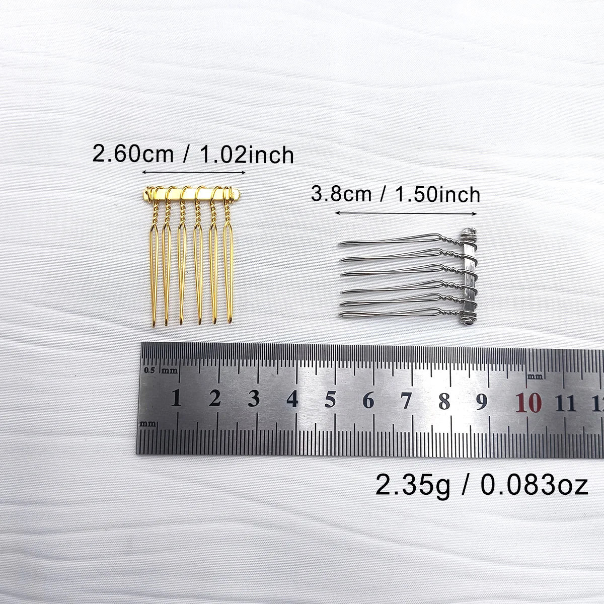 10-Pack 6-Teeth Metal Hair Comb Clips – DIY Jewelry Making Metal Hair Combs SWANS