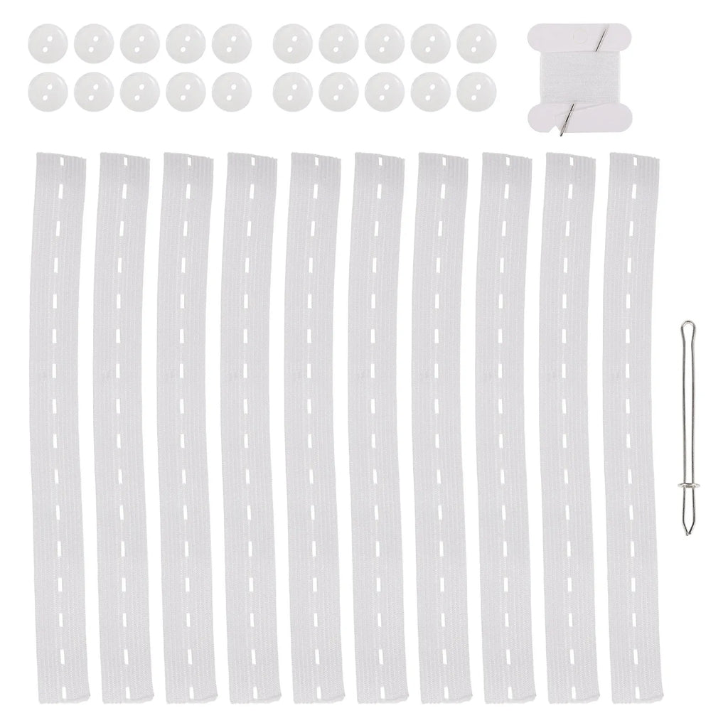 Adjustable Waist Tightener Kit – Elastic Band, Buttons & Threader Sewing Repair Kit SWANS Default Title