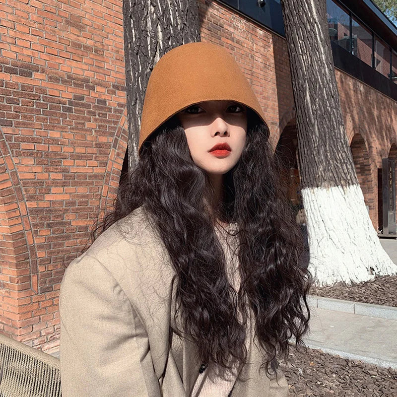 Women's Woolen Bucket Hat – Retro Fisherman Cap Autumn Women's Bucket Hat SWANS