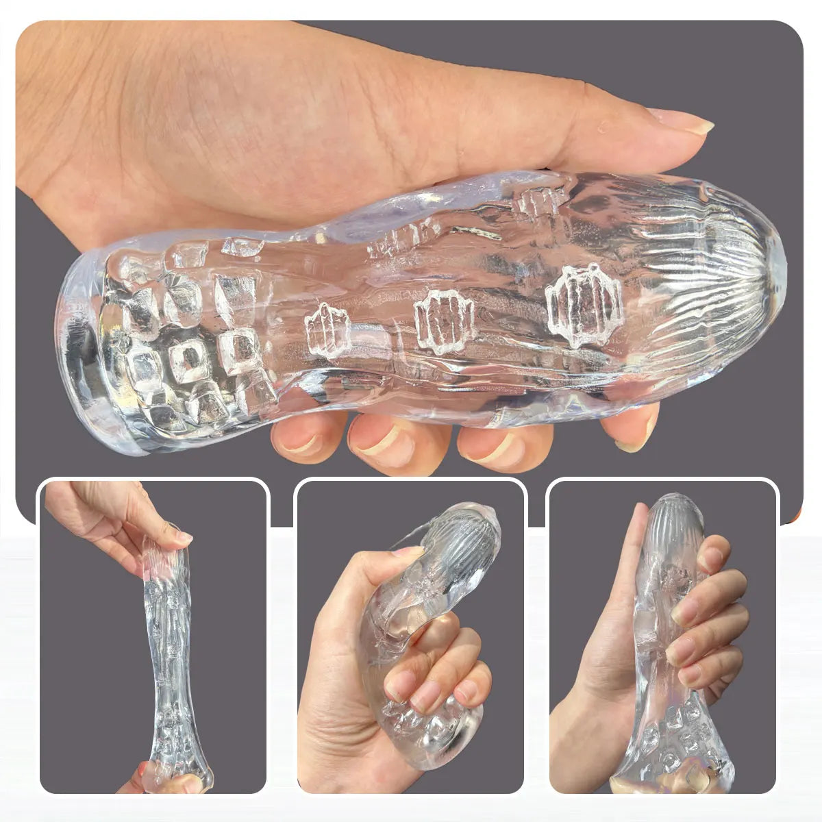 Transparent Vacuum Pocket Stroker – Soft TPE Male Pleasure Cup Male Pleasure Stroker SWANS