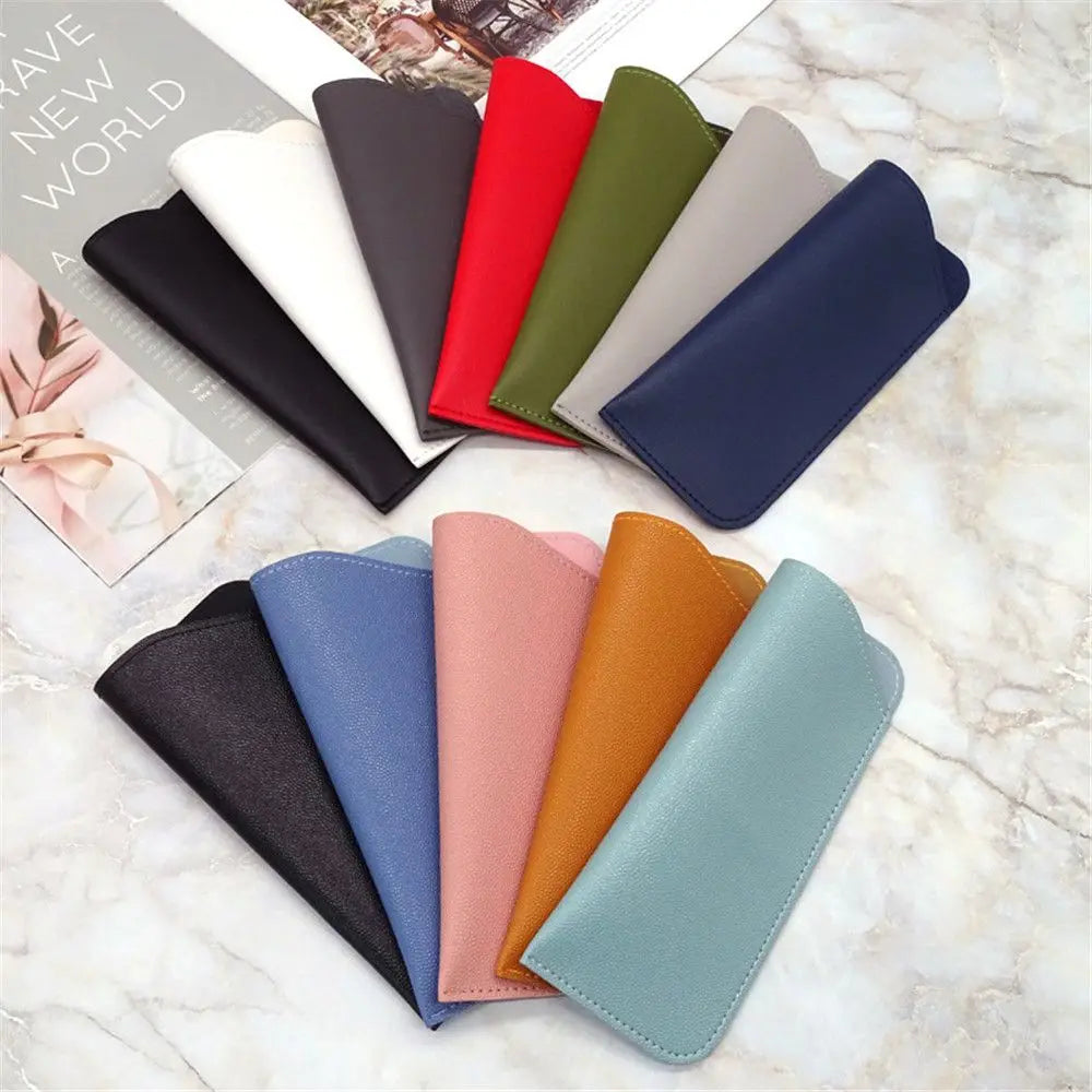 Soft PU Leather Glasses Case – Portable Unisex Eyewear Bag Eyewear Case SWANS