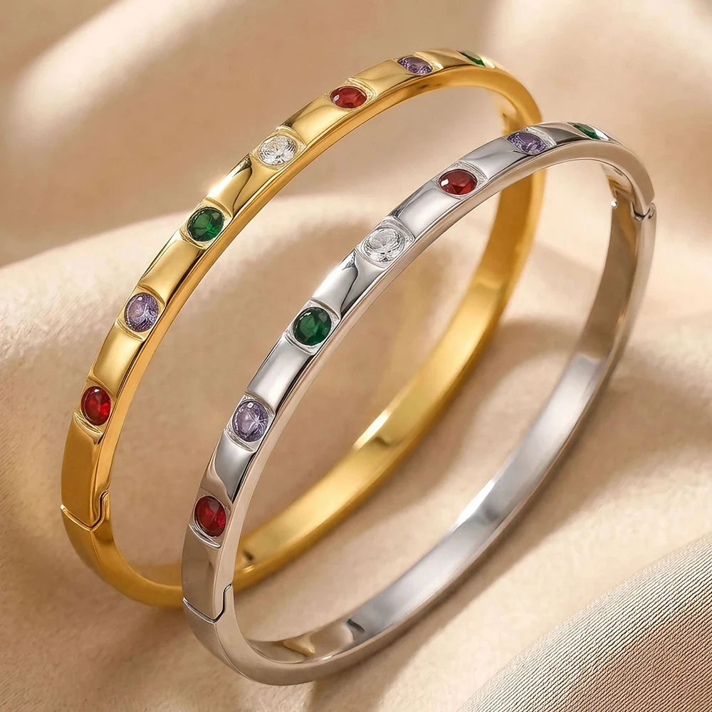 Women's Crystal Diamond Inlay Beaded Stretch Bracelet Fashion Bracelet SWANS