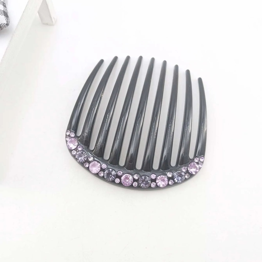 Rhinestone 9-Tooth Hair Comb – Elegant Bangs Clip for Wedding Rhinestone Hair Comb SWANS 08