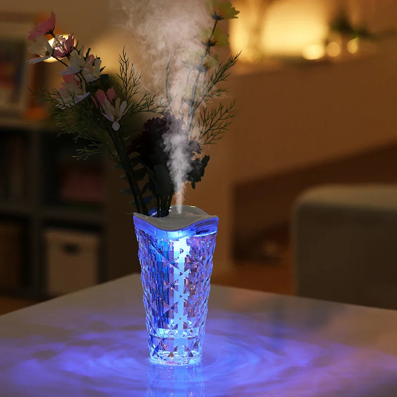 SWANS Mini Crystal USB Humidifier – Floral Desktop Bedroom Desktop Humidifier SWANS
