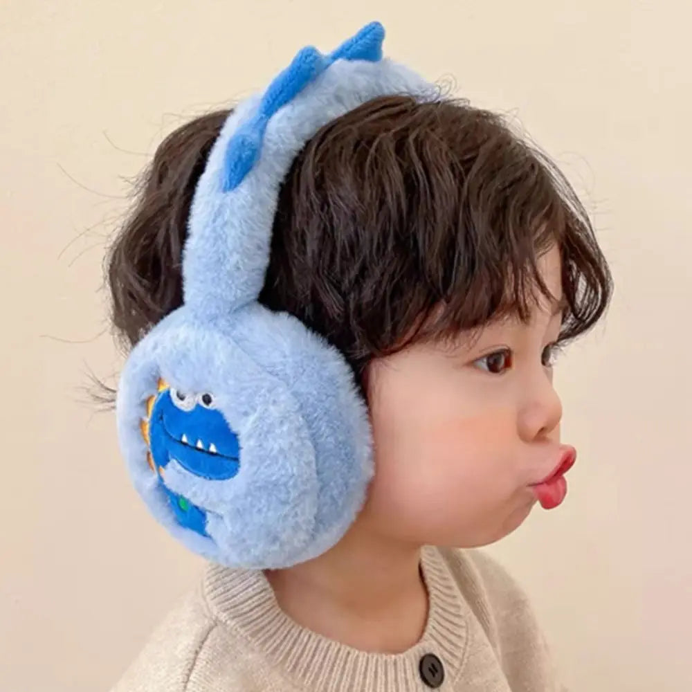 Kids Dinosaur Earmuffs – Soft Foldable Winter Ear Warmers Kids Earmuffs SWANS