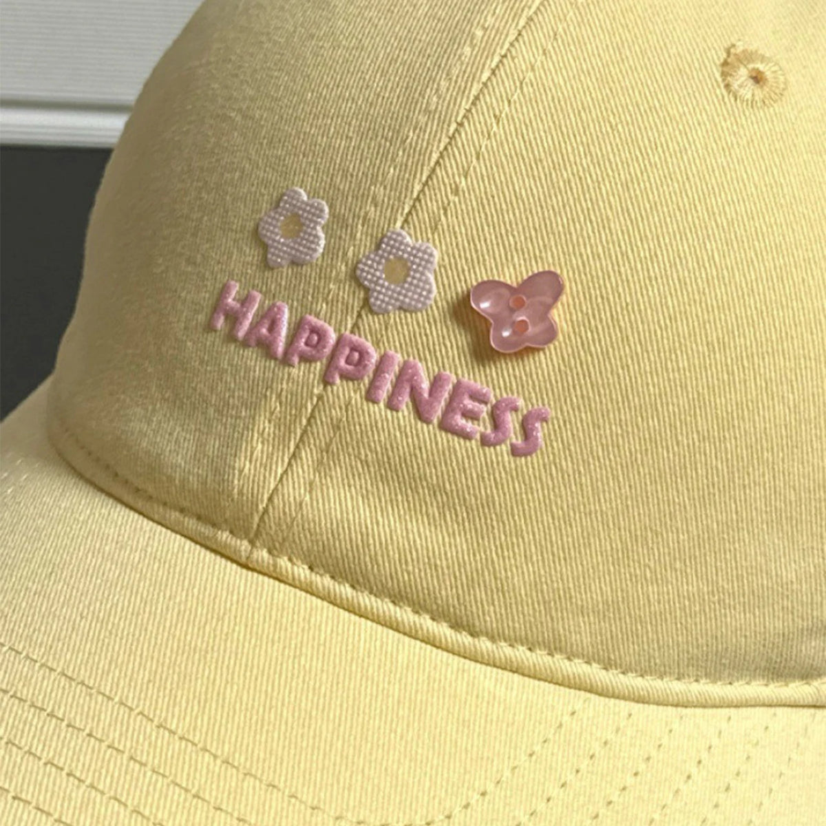Floral Baseball Cap – Butterfly Button Adjustable Sun Hat Baseball Cap SWANS