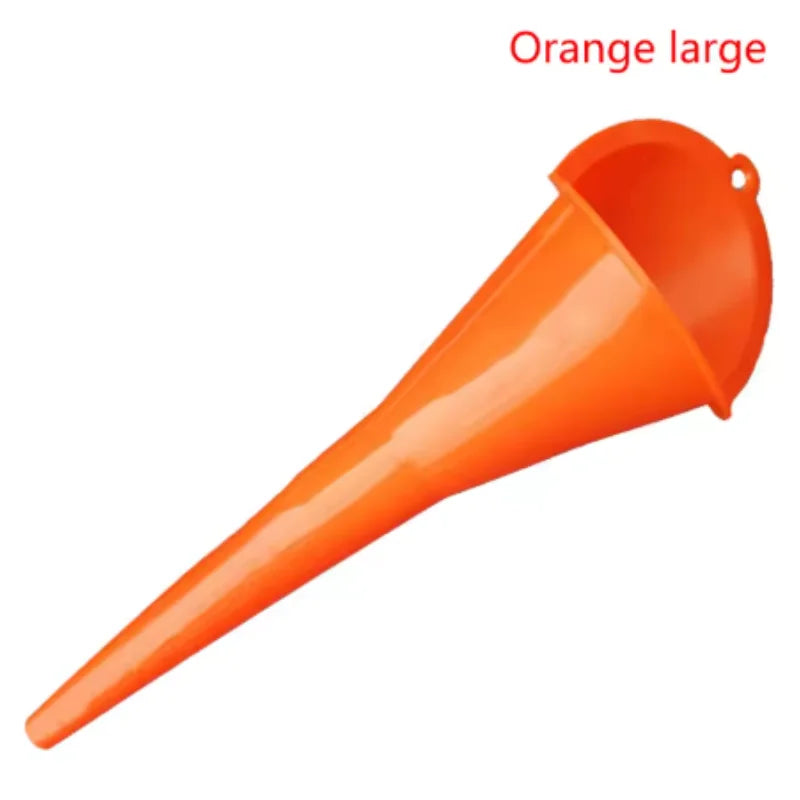 Long Stem Anti-Splash Fuel Oil Funnel for Car & Motorcycle Automotive Fuel Funnel SWANS L orange