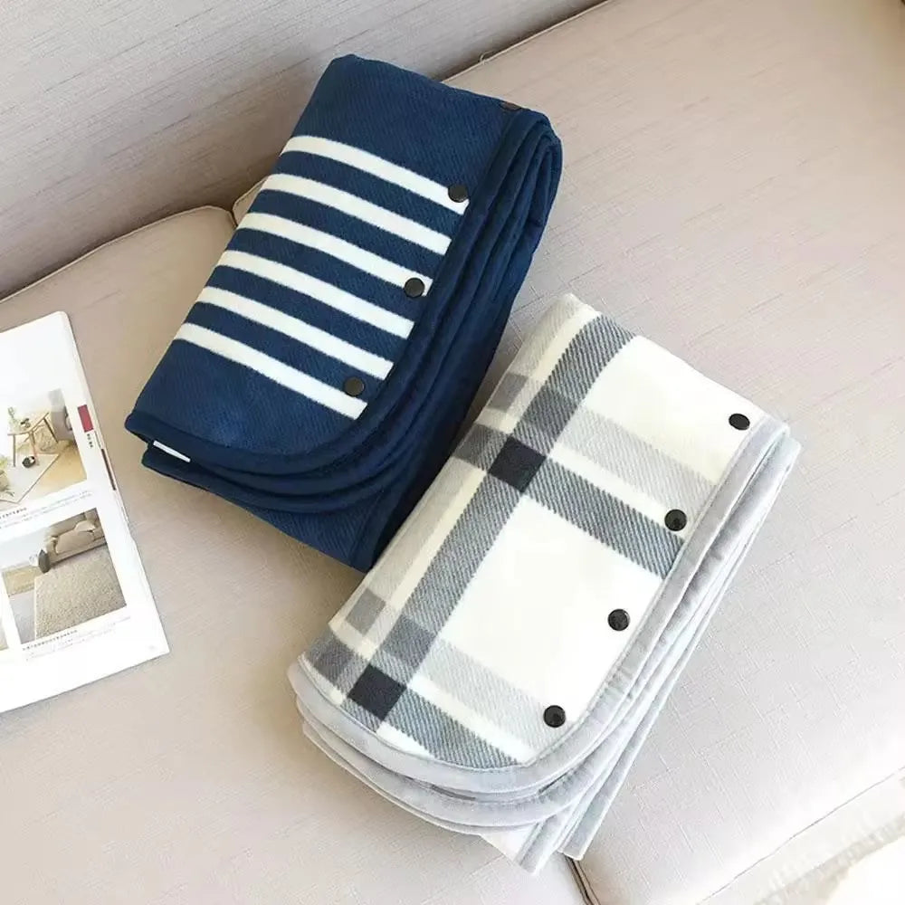 Wearable Plaid Shawl Blanket – Cozy Flannel Wrap for Office & Travel Shawl Blanket Wrap SWANS