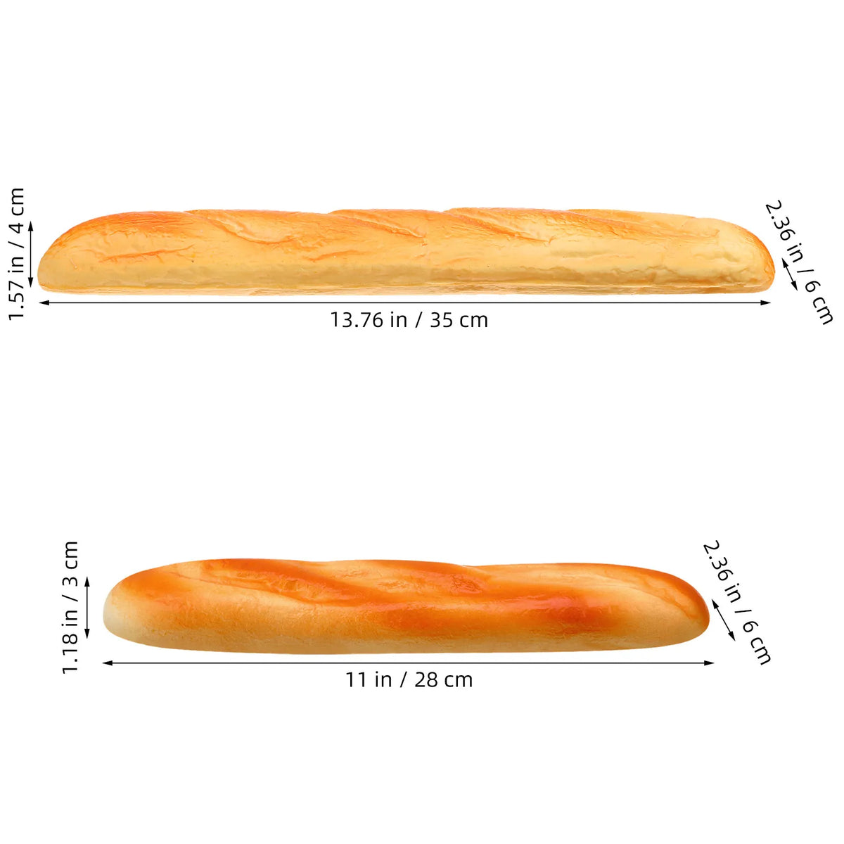 3-Pack Artificial French Bread Baguette Props – Bakery Display Artificial Food Prop SWANS
