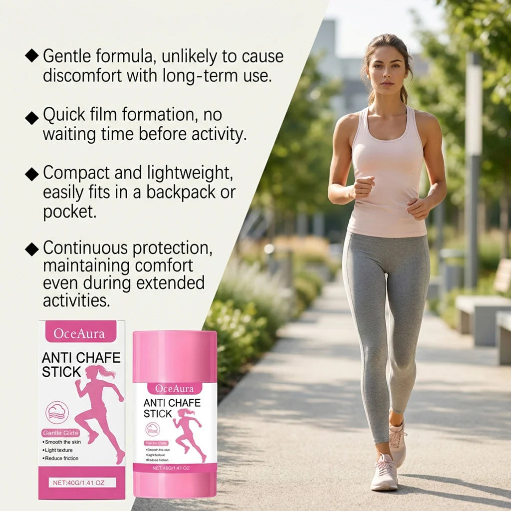 OceAura Anti-Chafing Balm Stick 40g – Moisturizing Skin Guard Anti-Chafing Balm SWANS