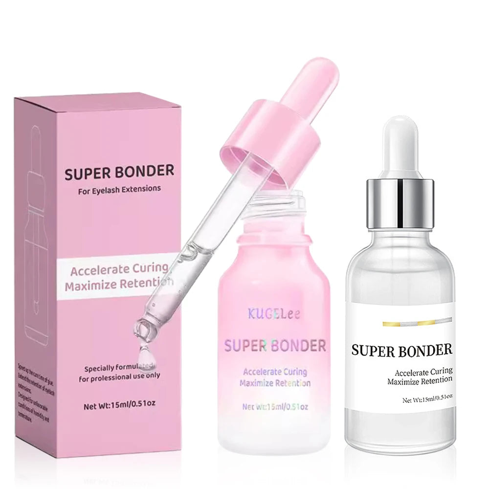 NICOO Lash Super Bonder 15ml – Quick-Dry Extension Adhesive Lash Extension Bonder SWANS