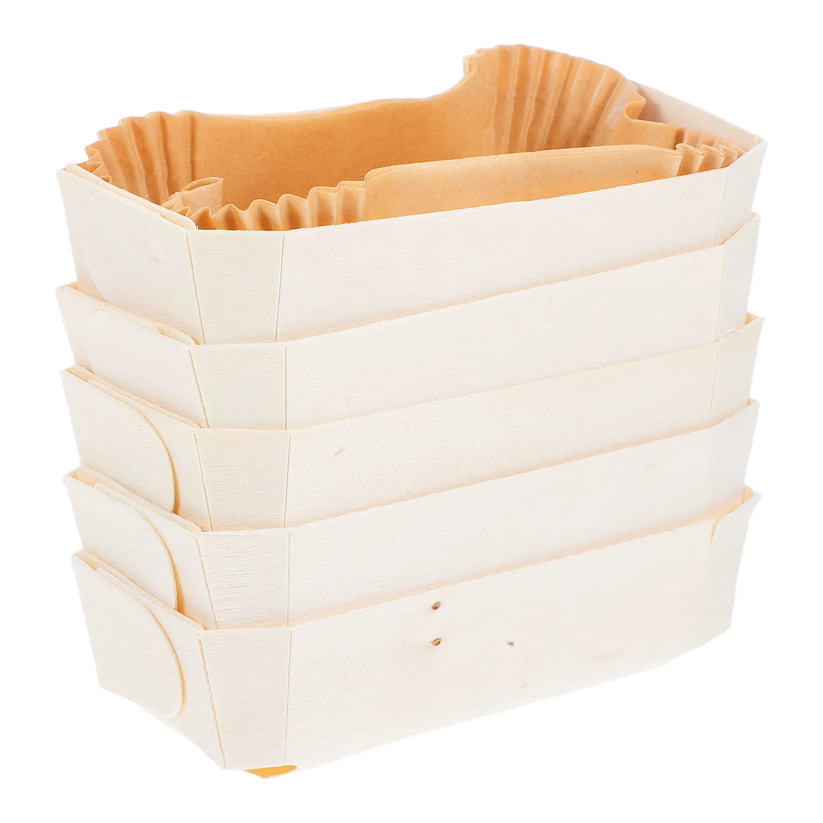 Wooden Baking Mold Set with Paper Liners – 5 Pack Eco-Friendly Wooden Baking Mold SWANS
