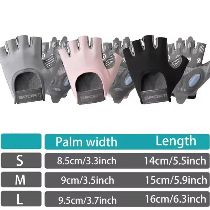 Anti-Slip Half Finger Fitness Gloves – Cycling & Gym Fitness Gloves SWANS