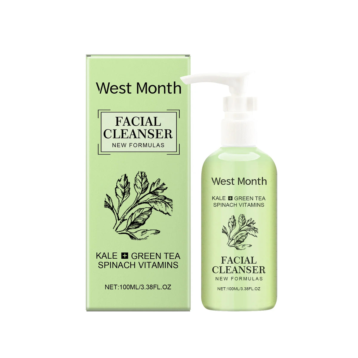 West&Month Moisturizing Face Wash – Oil Control Foam Cleanser Facial Cleanser SWANS 100ml boxed