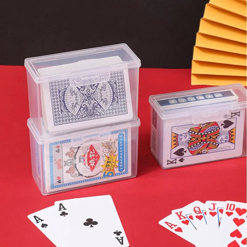 Clear Playing Card Deck Box – Poker Storage Case 1-2 Pack Card Storage Case SWANS