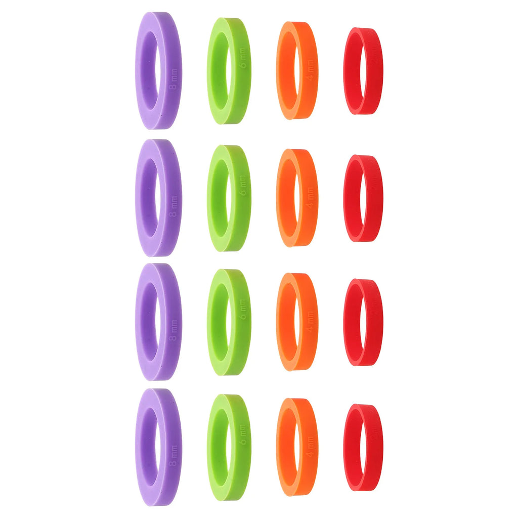 Silicone Rolling Pin Guide Rings 2mm–8mm | 2 Sets, 16 Rings Baking Guide Rings SWANS