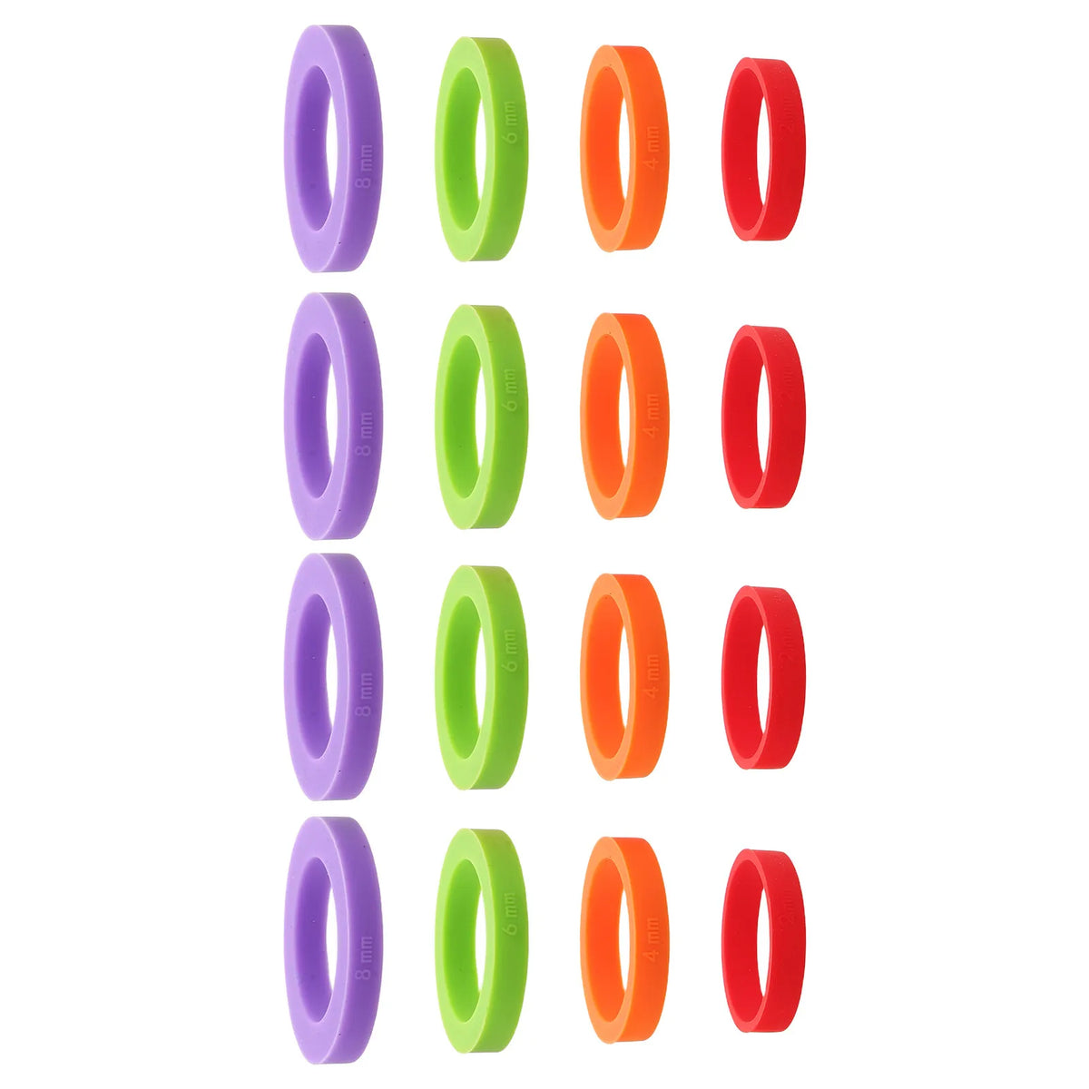 Silicone Rolling Pin Guide Rings 2mm–8mm | 2 Sets, 16 Rings Baking Guide Rings SWANS