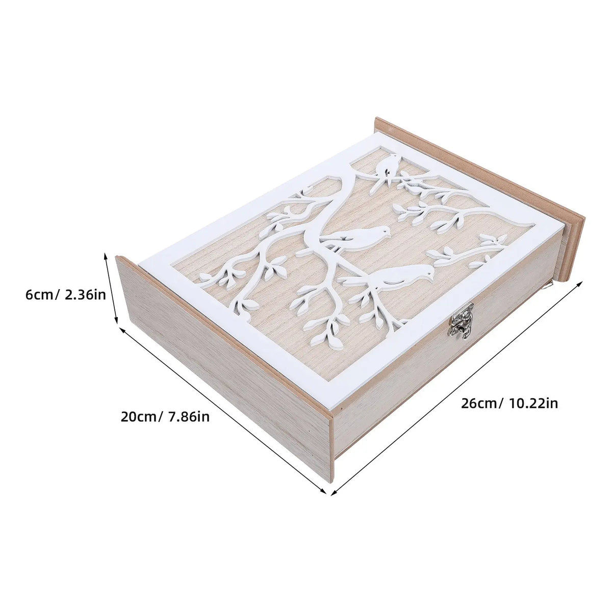 Wall Mounted Wood Key Cabinet – Rustic Bird Design Organizer Wall Key Cabinet SWANS