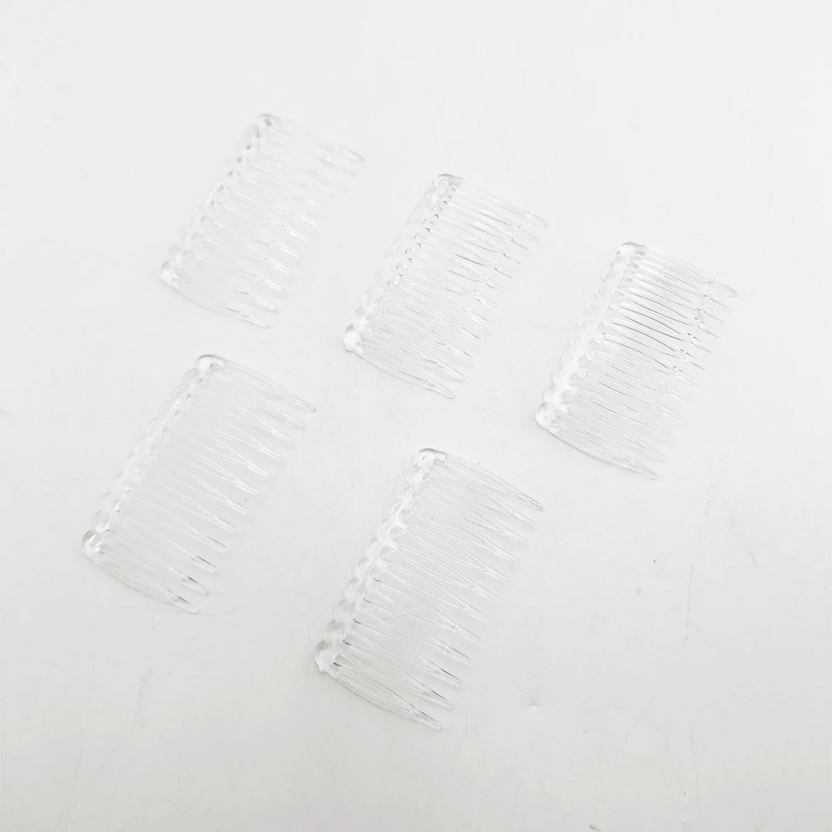 Vintage French Hair Combs 5/20 Pack – 12 Teeth Plastic Hairpins Decorative Hair Combs SWANS 5 PCS WHITE