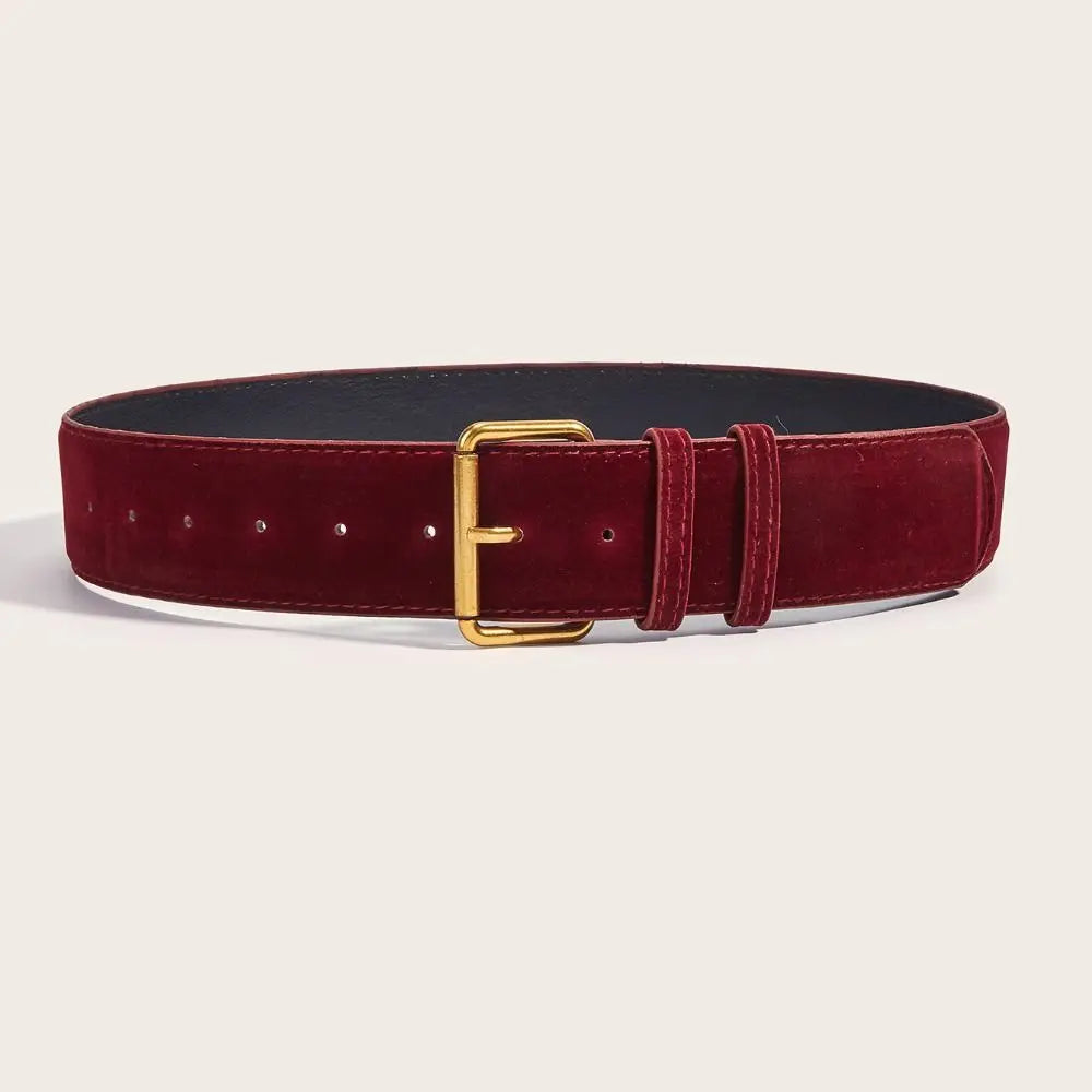 Women's Retro Wide PU Belt – Pin Buckle Waistband | 4.8cm Women's Wide Belt SWANS
