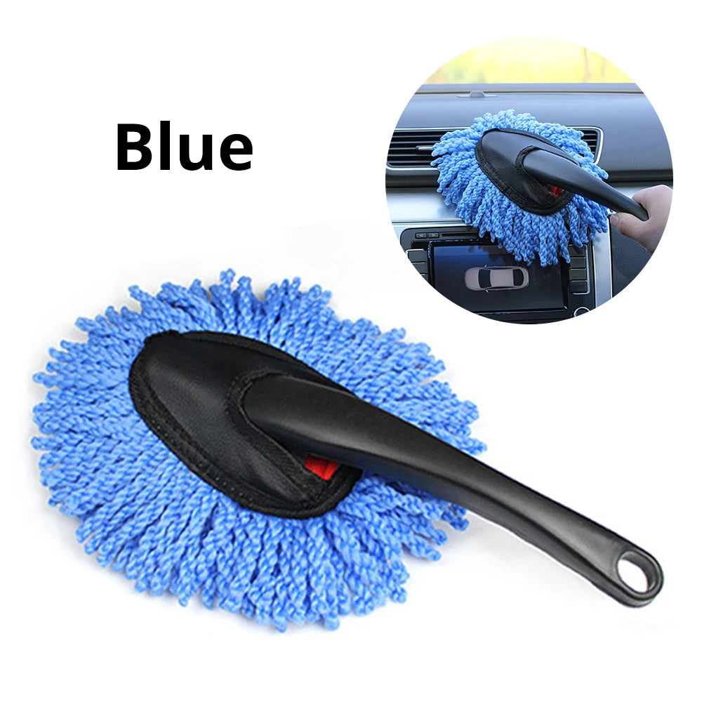 HVIERO Nanofiber Car Interior Duster & Mini Cleaning Brush Car Duster Brush SWANS Blue