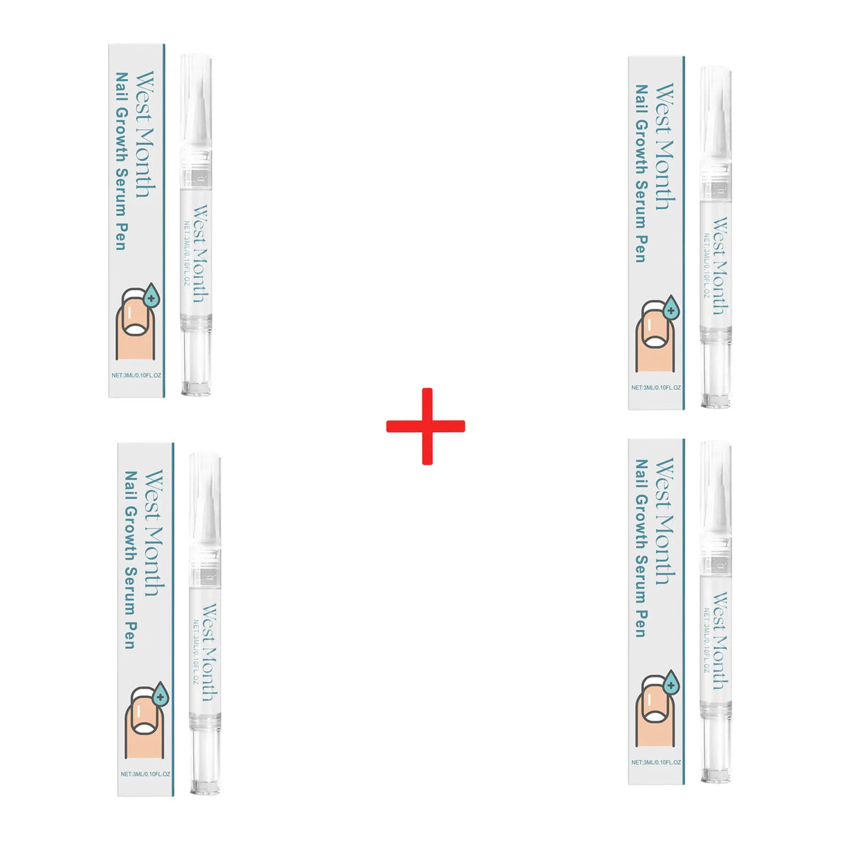 WEST MONTH Nail Care Pen – Cuticle Oil & Nail Strengthener Nail Treatment Pen SWANS 12ml boxed