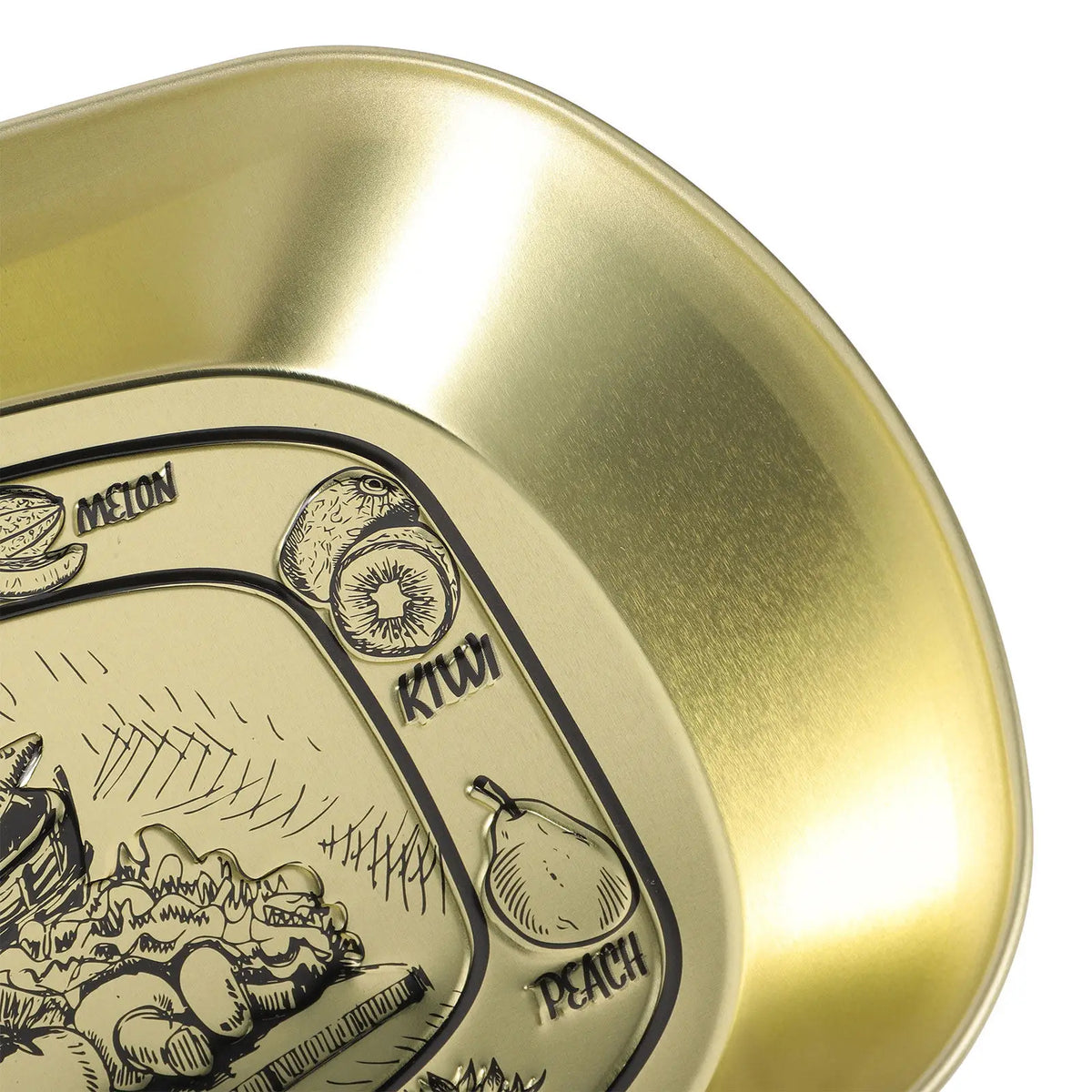 WINOMO Gold Tinplate Dessert Serving Tray – Decorative Fruit Plate Decorative Serving Tray SWANS