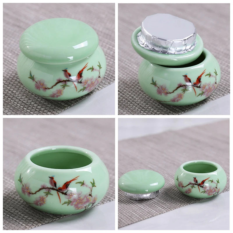Ceramic Nail Dappen Dish with Lid – Acrylic Liquid & Powder Cup Nail Dappen Dish SWANS