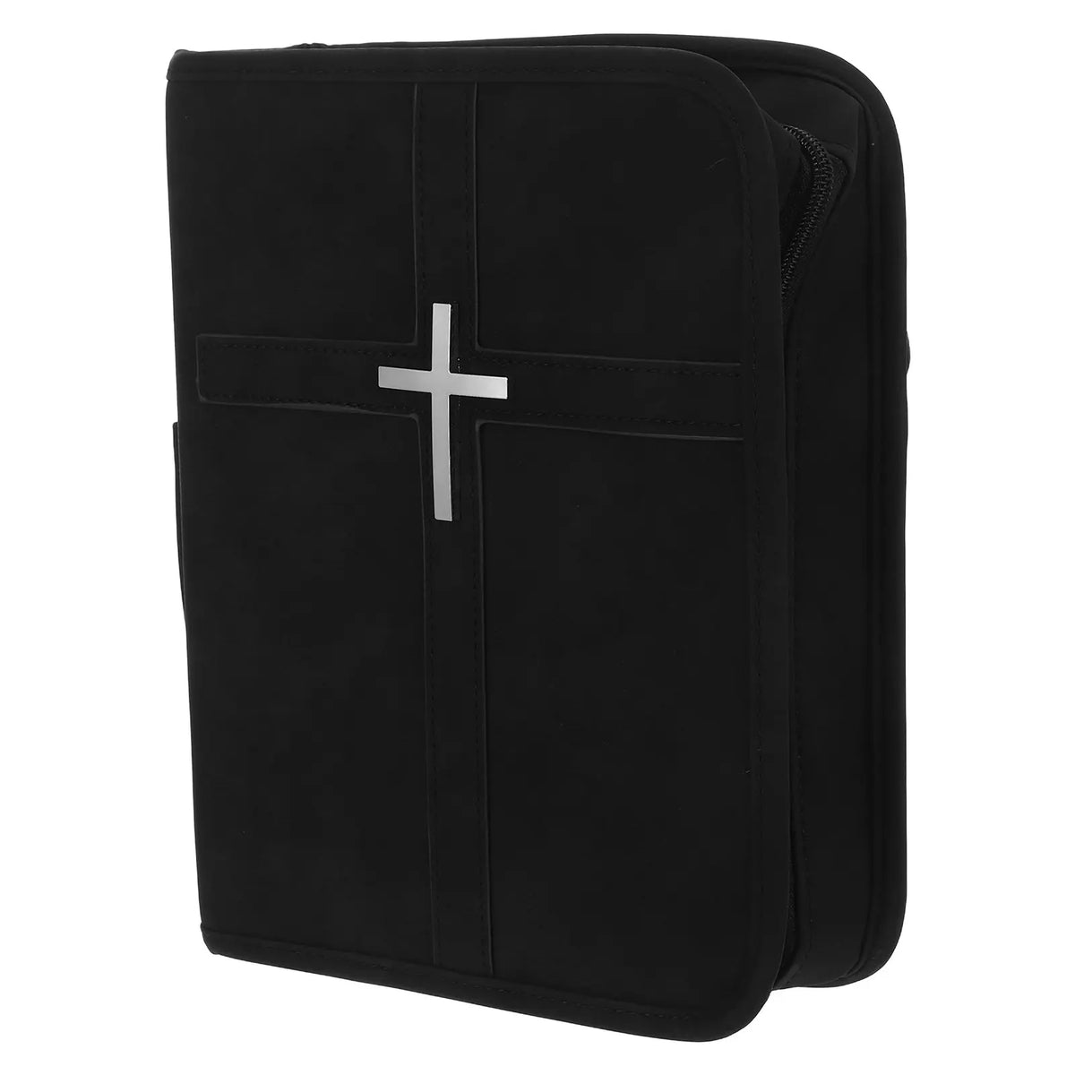 Vintage PU Zippered Bible Cover Bag with Handle & Pockets Bible Carry Bag SWANS Default Title