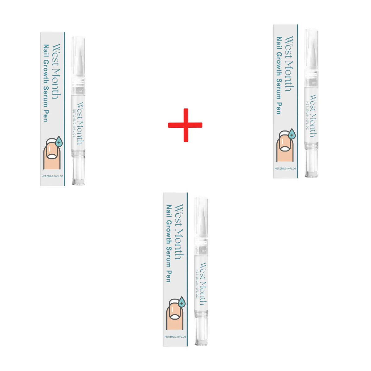 WEST MONTH Nail Care Pen – Cuticle Oil & Nail Strengthener Nail Treatment Pen SWANS 9ml boxed