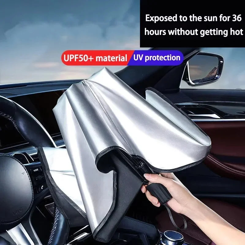 SWANS Foldable Car Windshield Sunshade – UV & Heat Protection Car Windshield Sunshade SWANS