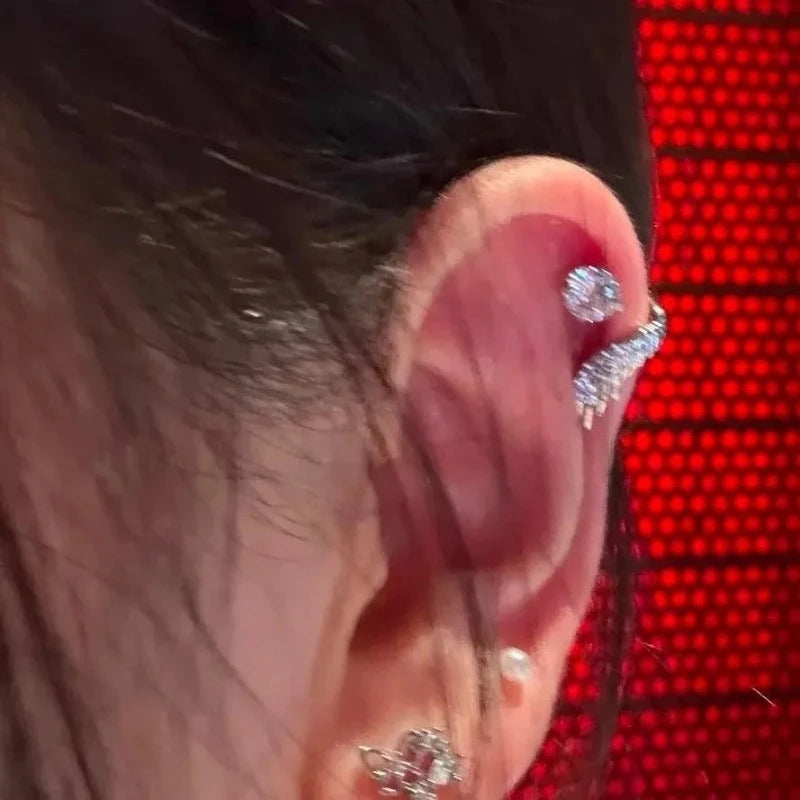 Silver Wing Zircon Stud Earrings – Trendy Fashion Jewelry Women Stud Earrings SWANS