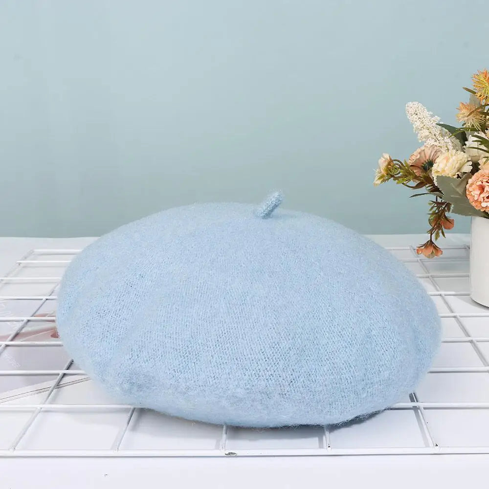 Women's French Wool Beret Hat – 24 Colors, Winter Flat Cap Women's Beret Hat SWANS