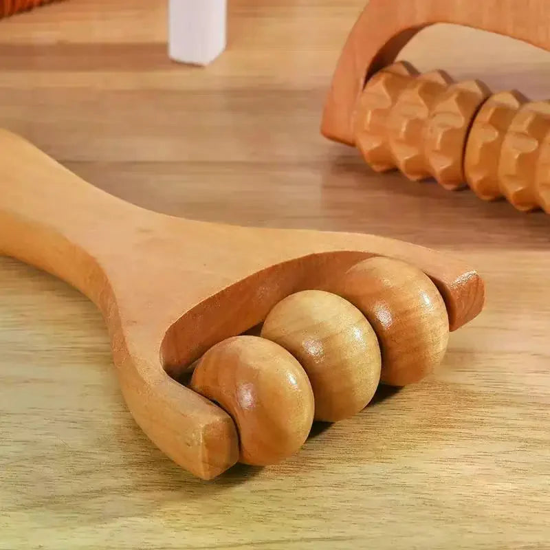 YOVIP Wooden Roller Massager – Shoulder, Neck & Body Wooden Roller Massager SWANS