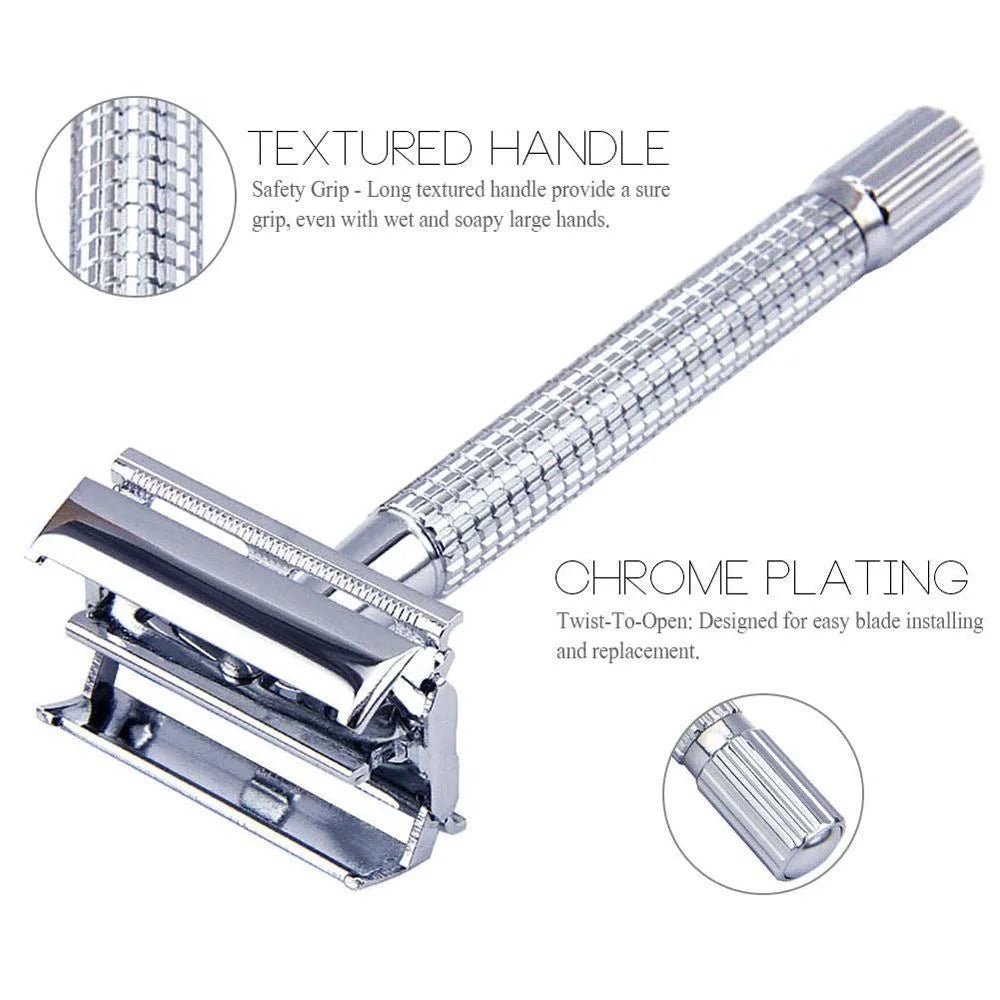 YUNCHi Butterfly Double Edge Safety Razor – Chrome Shaver Safety Razor SWANS