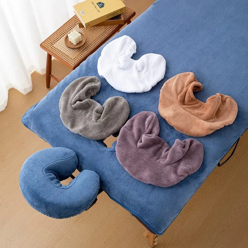 U-Shape Spa Pillow Cover – Washable Face Rest Cradle Pillowcase Spa Pillow Cover SWANS
