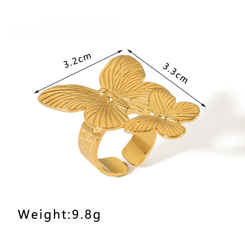 Women's Pearl Gold Stainless Steel Ring – Fashion Jewelry Fashion Ring SWANS Golden 7