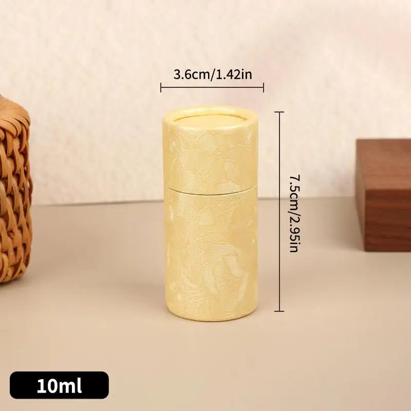 Kraft Paper Cylinder Tube Gift Box for Essential Oil Bottles Kraft Paper Tube Box SWANS Beige 10ml