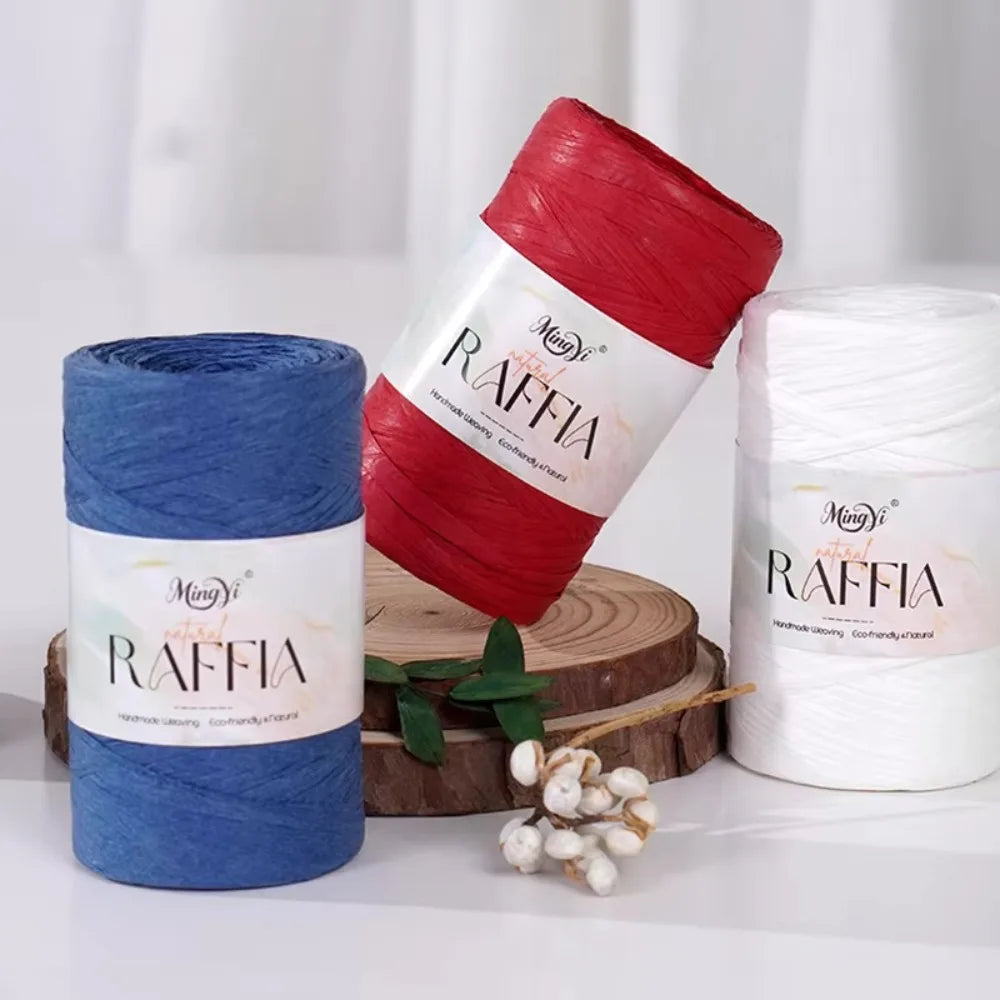 Multi-Colored Raffia Yarn 100g – Bamboo Fiber Knit & Crochet Raffia Craft Yarn SWANS