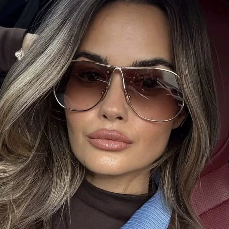 TOYEARN Oversized Pilot Sunglasses UV400 Unisex Metal Frame Pilot Sunglasses SWANS