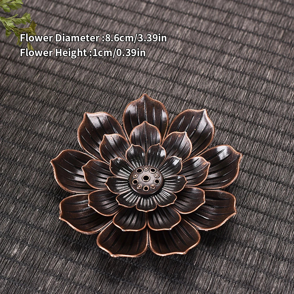 2-Layer Lotus Mini Incense Burner – Meditation & Home Décor Incense Burner SWANS