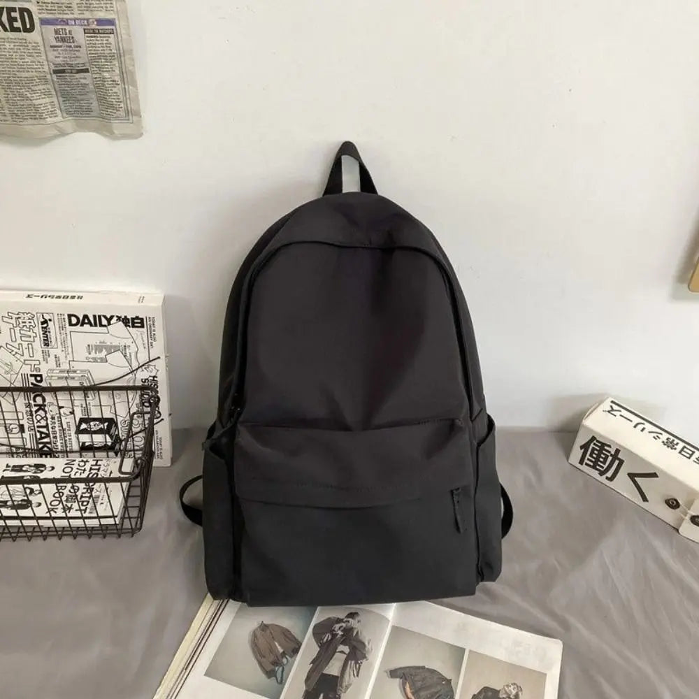 Women's Large Waterproof Nylon Backpack – School & Travel Bag Women's Backpack SWANS black