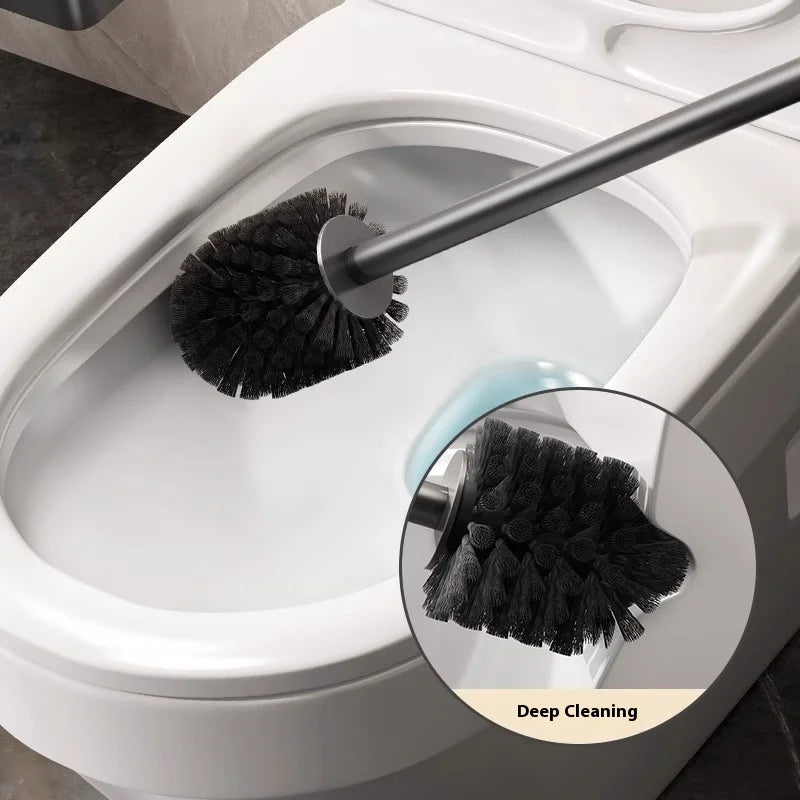 SWANS No-Drill Toilet Brush with Shelf – Deep Clean Toilet Brush Set SWANS