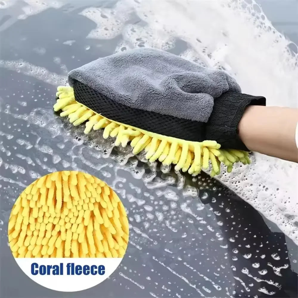Microfiber Chenille Car Wash Gloves – Waterproof Mitt 1/5 Pack Car Wash Mitt SWANS