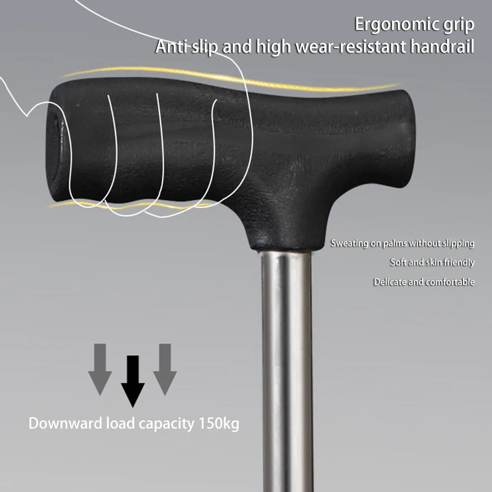 Foldable Walking Cane with Seat – Lightweight Adjustable Stick Walking Cane with Seat SWANS