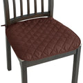 45x45cm Diamond Quilted Tie-On Chair Seat Cushion | Soft Pad Chair Seat Cushion SWANS Dark Coffee