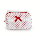 Red Heart Cosmetic Bag – Cute Zipper Makeup Pouch Organizer Makeup Bag SWANS White