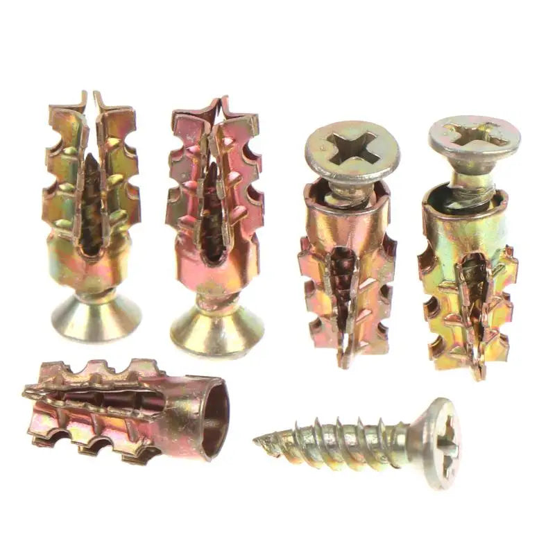 Metal Wall Anchors & Self-Tapping Screws Set 30/50/100 Pack Wall Anchor Screw Set SWANS